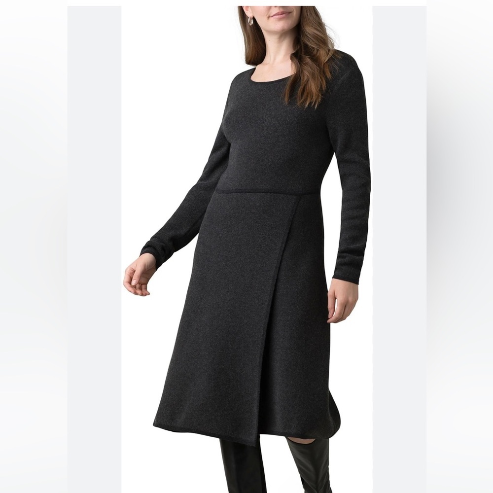 Prana Cascadence sweater dress small charcoal gray NWT